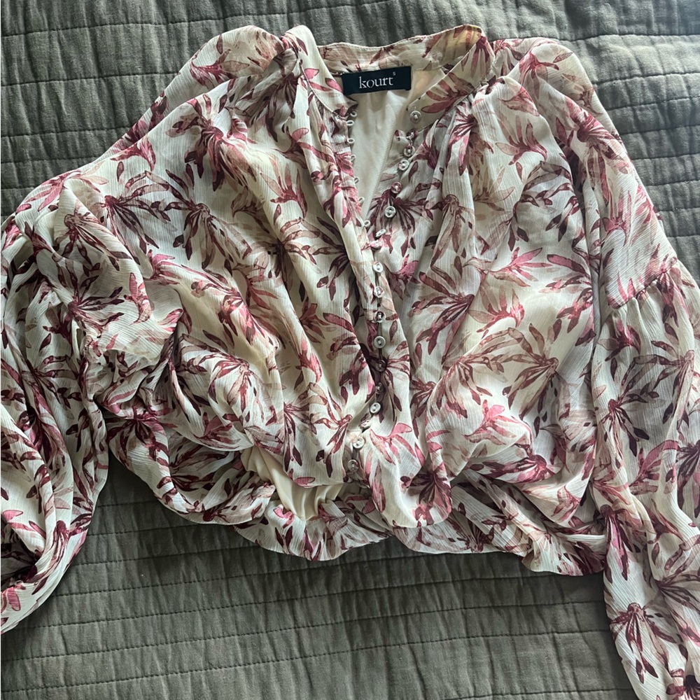 Floral Button-Up Blouse
